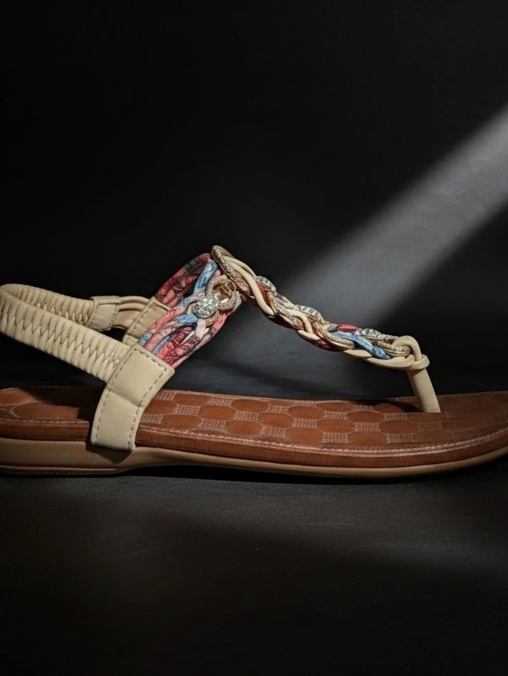 Luxury Eco-Chic, Vegan Leather, T-Strap Sandals